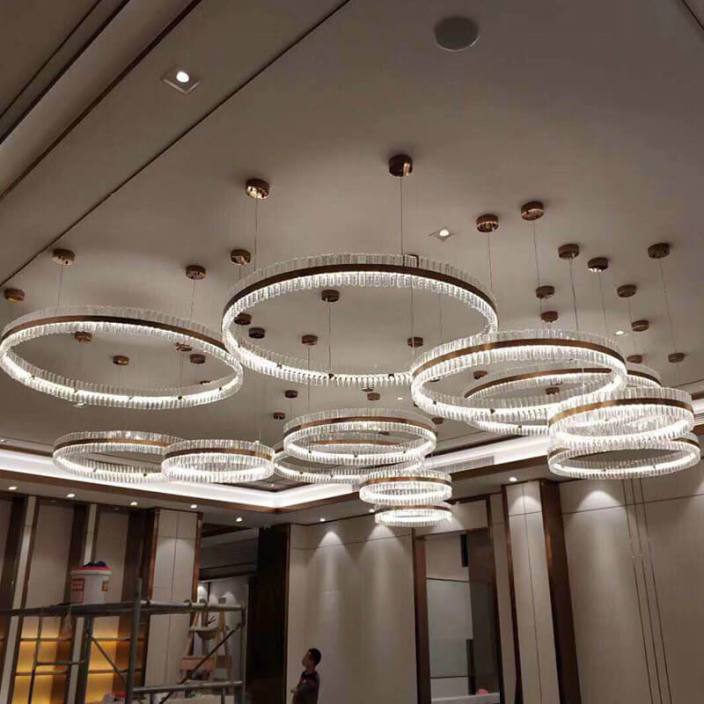 酒店大堂燈飾，源頭酒店燈廠定制