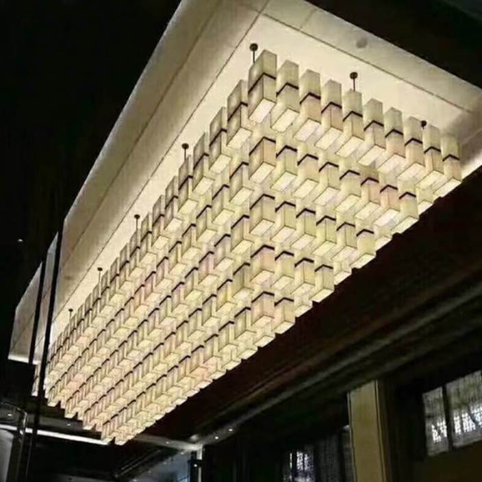 酒店大廳吸頂燈，源頭酒店燈廠