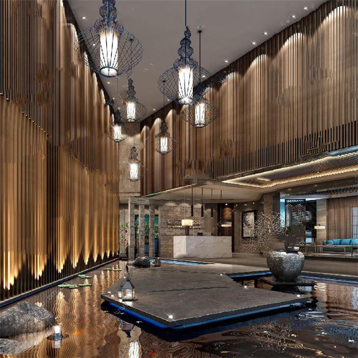 江蘇酒店燈具_鐵藝大堂吊燈廠家價格【孫氏照明】